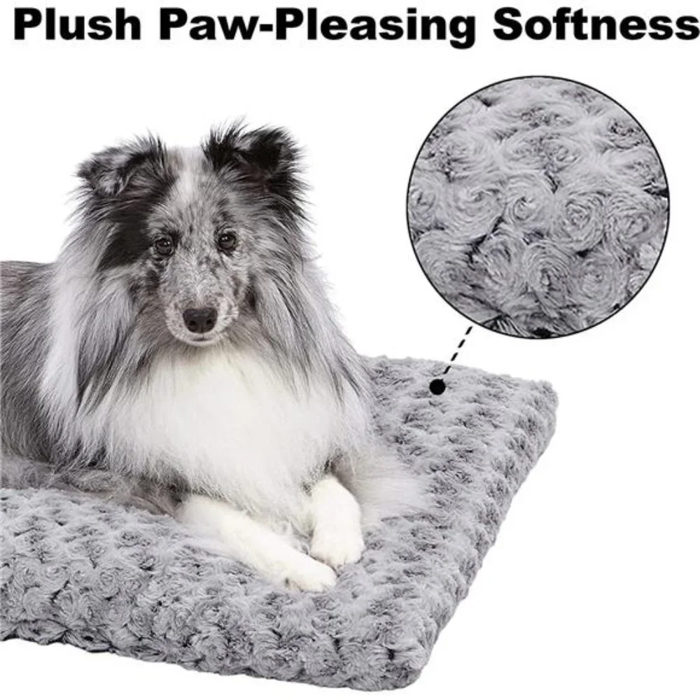 Plush Pet Bed | Ombré Swirl & Cat Bed | Gray 17L x 11W x 1.5H - Inches for Toy